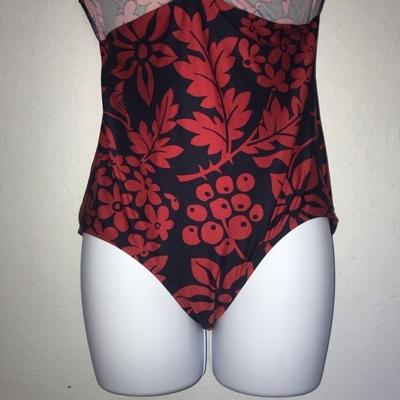 Tommy Hilfiger Bandeau One Piece Overlay Swimsuit - Picture 7 of 8